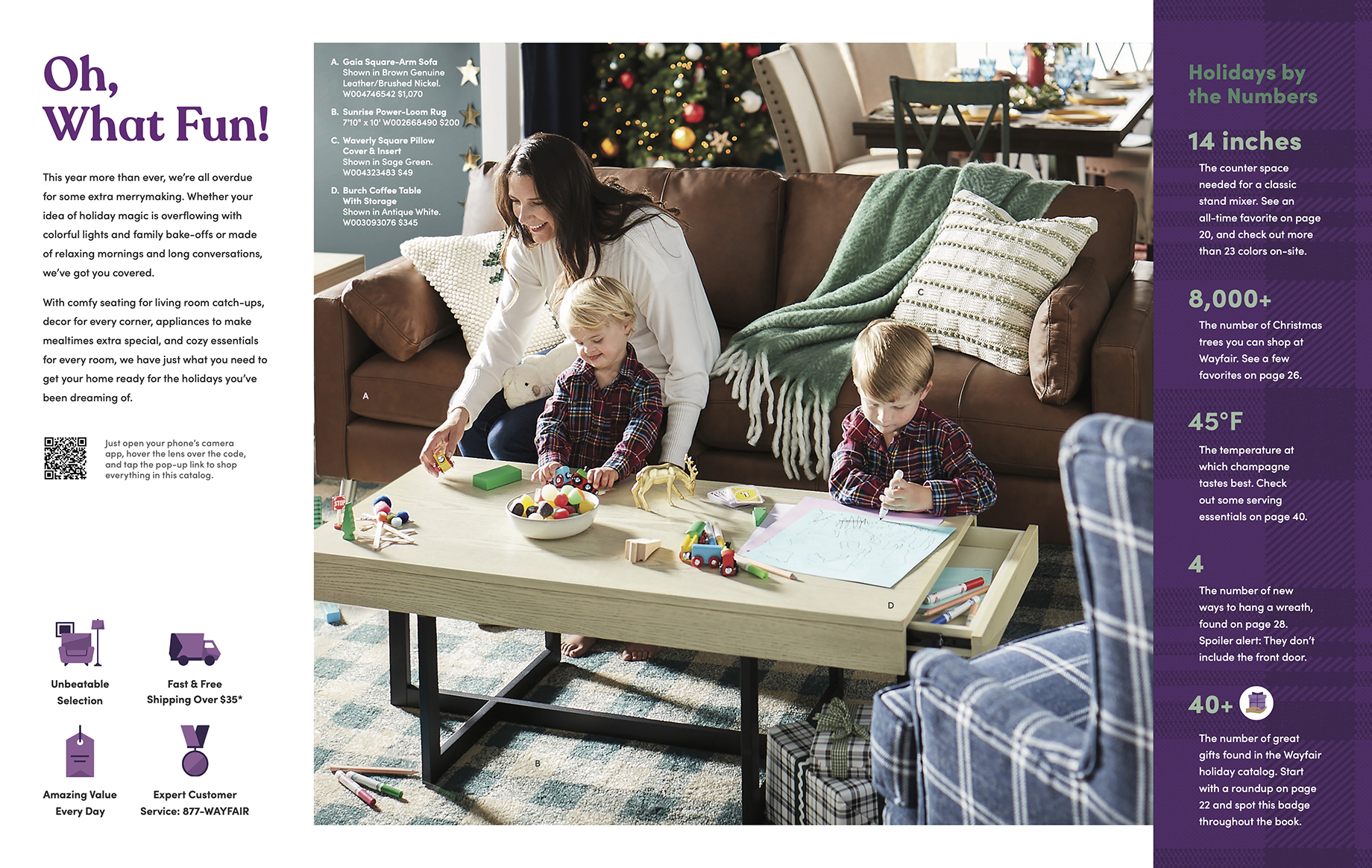 Tearsheet from Wayfair's holiday catalog shot by Amy Rose Productions, Wayfair, catalog photography, Christmas food photography, holiday photography, lifestyle photography, product photography, lifestyle photographer, product photographer, boston food photographer